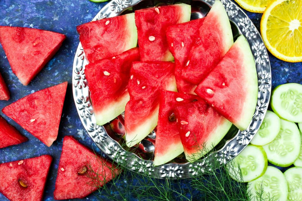 watermelon and cucumber fights hot flashes